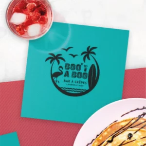 serviette personnalisée 38x38 DOM TOM