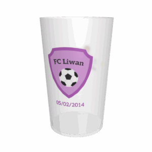 gobelet anniversaire football personnalisé