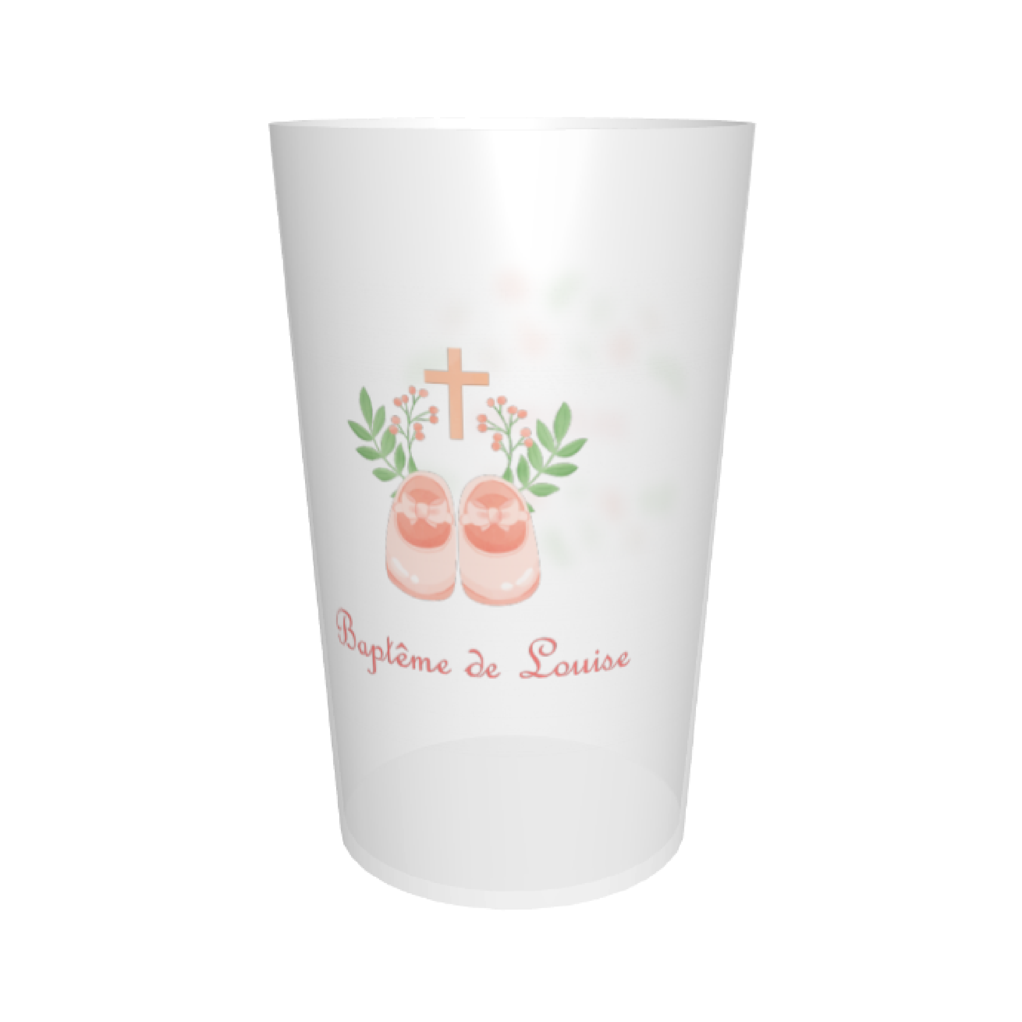 gobelet baptême fille DOM TOM